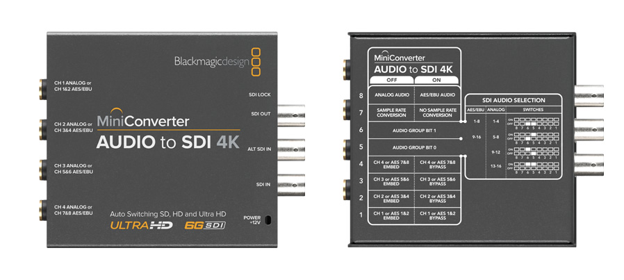 Mini Converter Audio to SDI 4K
